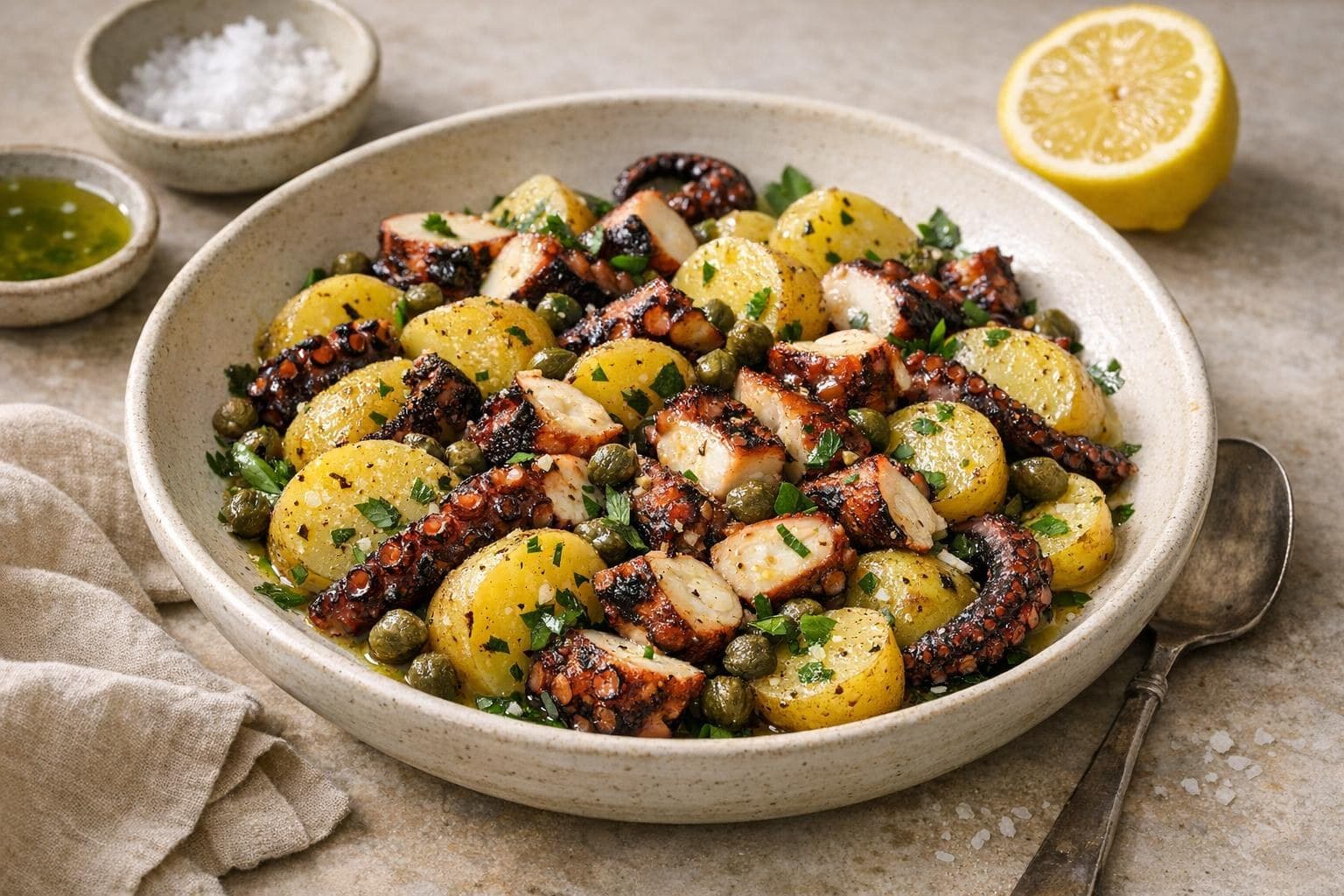 Mediterranean Octopus and Warm Potato Salad