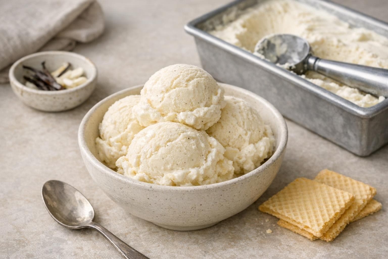 No-Churn Vanilla Ice Cream