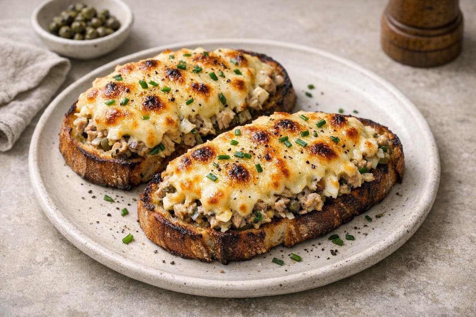 Provencal Tuna Melt Tartine