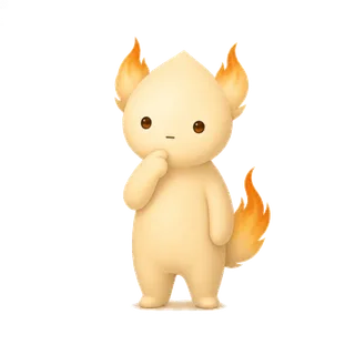 Ember, the Hearth mascot, holding a list
